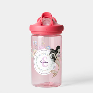 Whimsical Mermaids Monogram Water Bottle