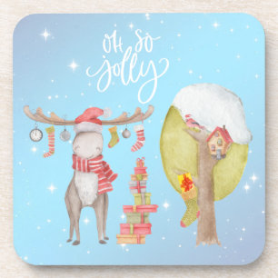 Whimsical Merry Chris Moose - Oh So Jolly Coaster