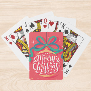 Whimsical Merry Christmas Christmas Playing Cards