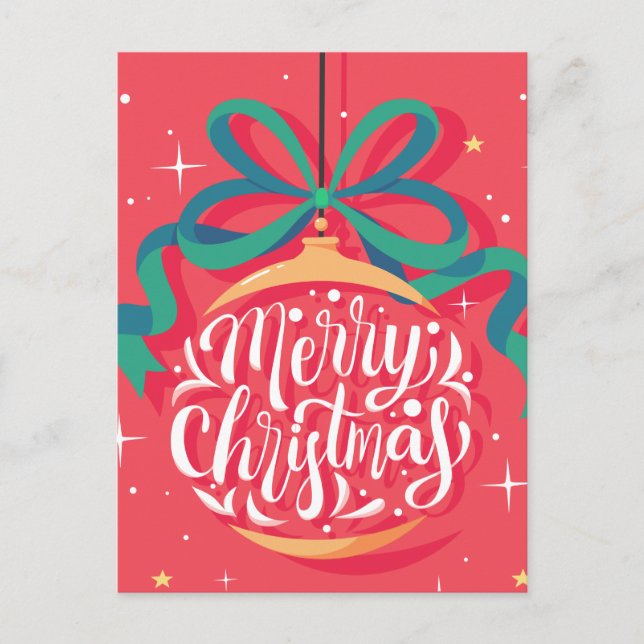 Whimsical Merry Christmas | Christmas Postcard (Front)
