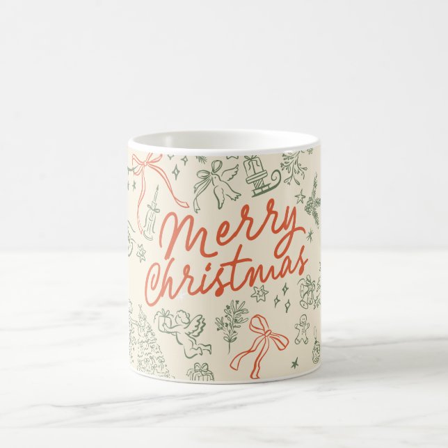 Whimsical Merry Christmas Coffee Mug (Center)