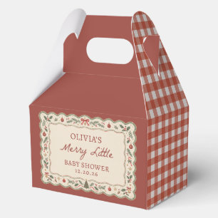 Whimsical Merry Little Christmas Baby Shower Favour Box