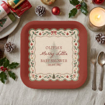 Whimsical Merry Little Christmas Baby Shower