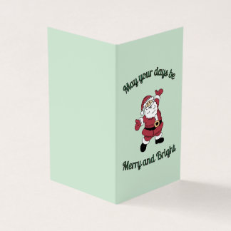 Whimsical Merry Santa Xmas Card