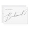Whimsical Minimal Script Bridesmaid Proposal Card
