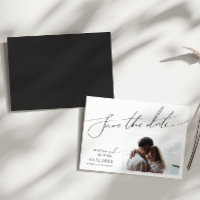 Whimsical Minimal Script Horizontal Save The Date