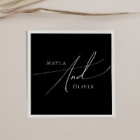Whimsical Minimalist Script | Black Wedding