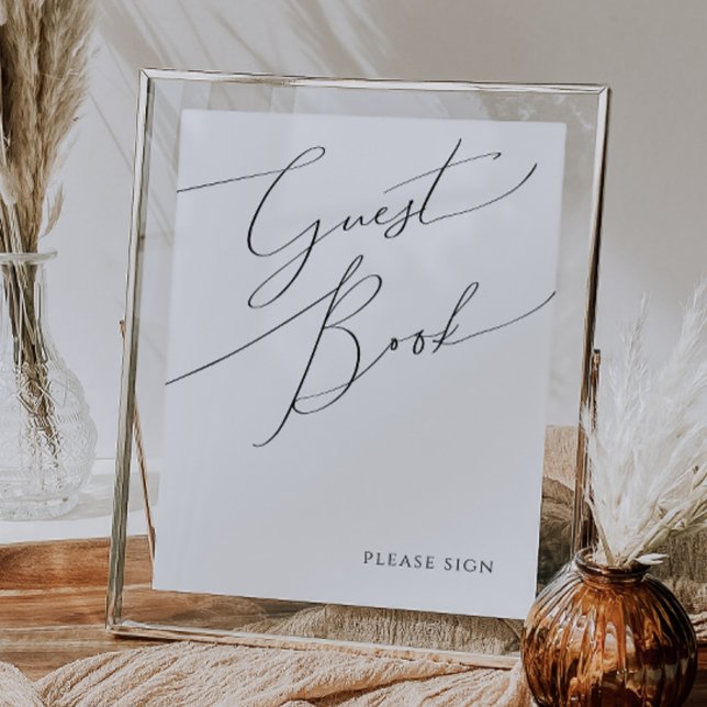 Whimsical Minimalist Script Guest Book Sign (Creator Uploaded)