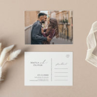 Whimsical Minimalist Script Photo Save The Date