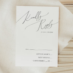 Whimsical Minimalist Script RSVP Card
