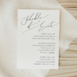 Whimsical Minimalist Script Schedule of Events Enclosure Card<br><div class="desc">This whimsical minimalist script schedule of events enclosure card is perfect for your classic simple black and white minimal modern boho wedding. The design features elegant, delicate, and romantic handwritten calligraphy lettering with formal shabby chic typography. The look will go well with any wedding season: spring, summer, fall, or winter!...</div>