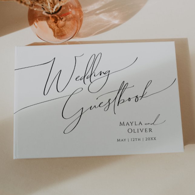 Whimsical Minimalist Script Wedding Guestbook (Creator Uploaded)
