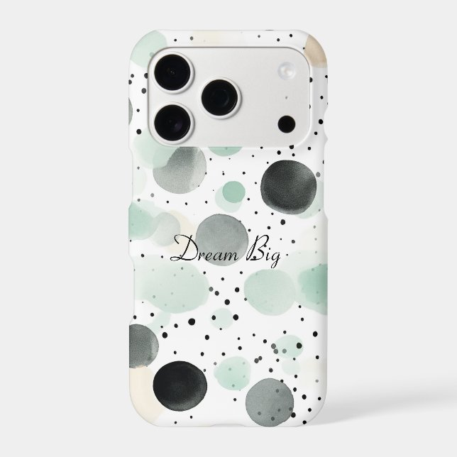 Whimsical Mint Black Cream Dots (Back)