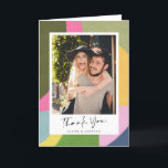 Whimsical Modern Abstract Personalised Photo Thank You Card<br><div class="desc">Whimsical Modern Abstract Personalised Photo Thank You Card</div>