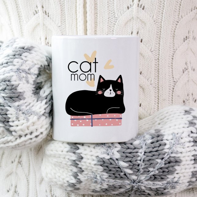 Whimsical Modern Cat Mum Fun Typography  Coffee Mug (Creator Uploaded)