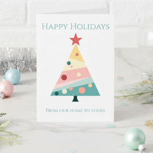 Whimsical Modern Christmas Tree Holiday Card