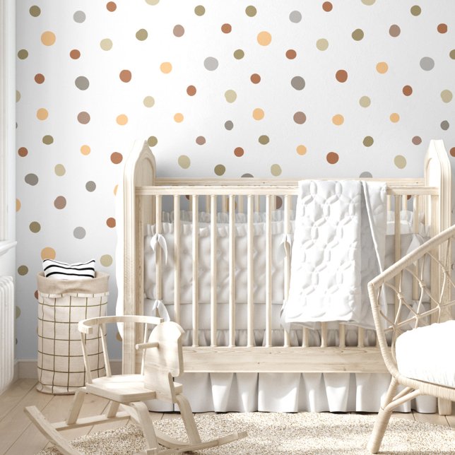 Whimsical Modern Kids Pastel Polka Dot Pattern Wallpaper (Whimsical Modern Kids Pastel Polka Dot Pattern Wallpaper)