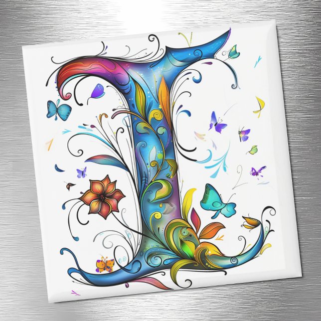 Whimsical Monogram I Magnet (Creator Uploaded)