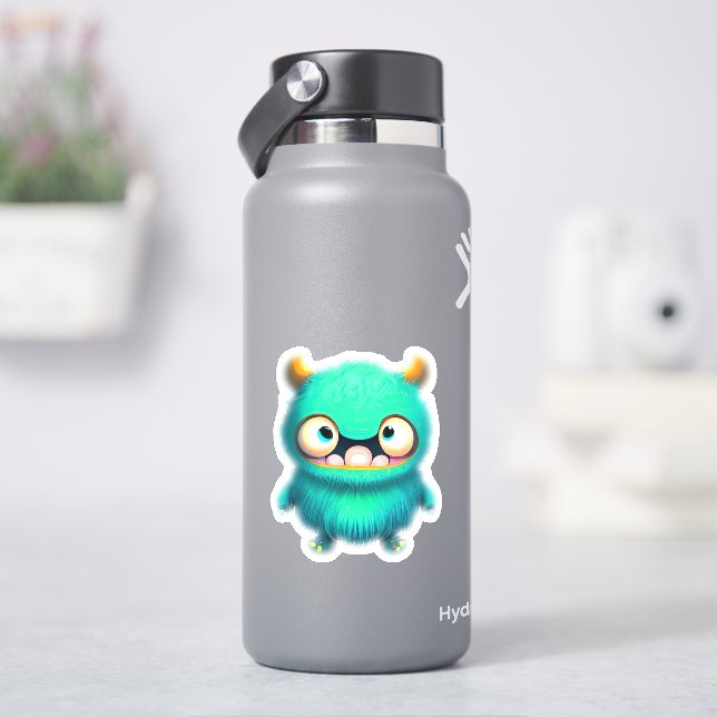 Whimsical monster sticker for kids (HydroFlask)