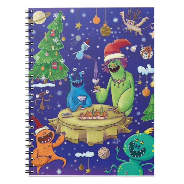 Whimsical Monsters Illustration Notebook (Front)