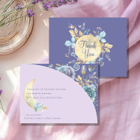 Whimsical Moon Lavender Purple Baby Shower