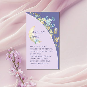 Whimsical Moon Purple Baby Shower Display Shower Enclosure Card