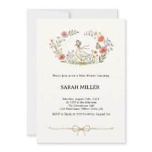 Whimsical Mother Goose Wildflower Baby Shower 