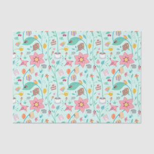 Whimsical Mother's Day Collage Pattern Tissue Paper