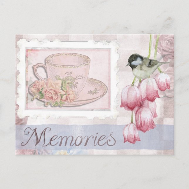 Whimsical Mother's Day Scrapbook Journal Memories Postcard (Front)