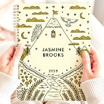 Whimsical Mountain Adventure 2025 Custom Name  Planner<br><div class="desc">Embark on a journey of organisation and wonder with this whimsical planner. Featuring a captivating mountain scene with owls, trees, and a winding path, this planner invites you to explore the depths of your imagination. Imagine yourself jotting down your dreams and appointments amidst this enchanting landscape. Personalise it with your...</div>
