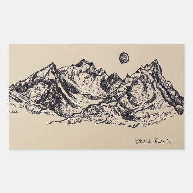 Whimsical Mountain Sticker (Front)