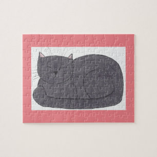 Whimsical Muffin Cat Sleeping Challenging Puzzle