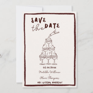 Whimsical Mulled Wine Save The Date Invitation