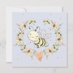 Whimsical Mummy To Bee Boy Baby Shower Invitation