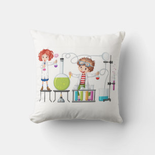 Whimsical Muppet Science Pillow: A Playful Blend  Cushion
