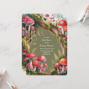 Whimsical Mushroom Baby Shower  Invitation