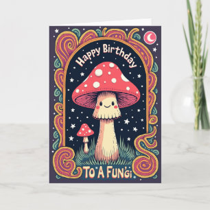 Whimsical Mushroom Birthday Card