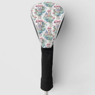 Whimsical Mushroom Cottage Pattern (10) Golf Head Cover