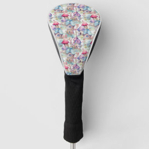 Whimsical Mushroom Cottage Pattern (6) Golf Head Cover