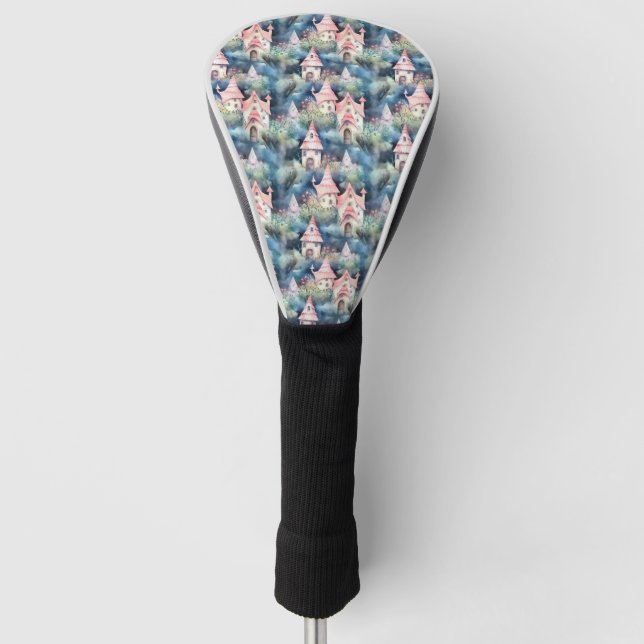 Whimsical Mushroom Cottage Pattern (8) Golf Head Cover (Front)