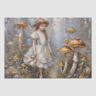 Whimsical Mushroom Fairy Decoupage Tissue Paper