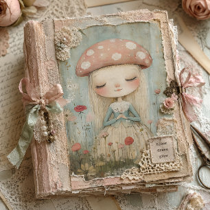 Whimsical Mushroom Fairy in a Flower Meadow Art Tissue Paper