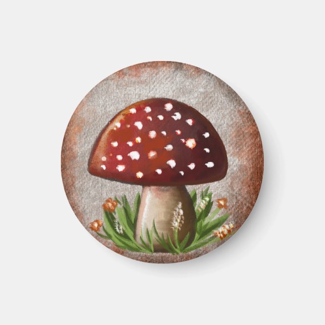 Whimsical Mushroom & Fungi Motif – Nature-Inspired Magnet (Front)