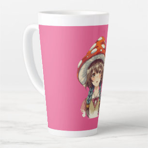 Whimsical Mushroom Hat Fantasy Nature Gift Latte Mug