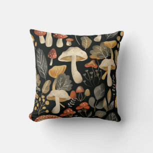 Whimsical Mushroom Pattern Cushion