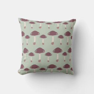 Whimsical Mushroom Pattern Cushion