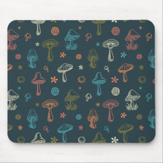 Whimsical Mushroom pattern Mouse Mat