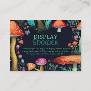 Whimsical Mushroom Woodland Forest Display Shower Enclosure Card