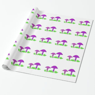 Whimsical Mushrooms Wrapping Paper