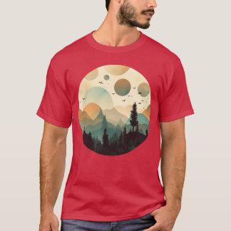 Whimsical Mystery Forest Camping Layered Foggy fri T-Shirt